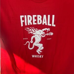 Red Men's Fireball Whiskey Shirt
